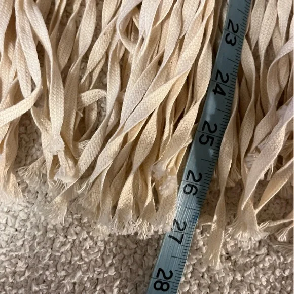 Winter Kate Gypsy Rose Natural Macrame Crochet Boho Fringe Vest — Small - Picture 12 of 12